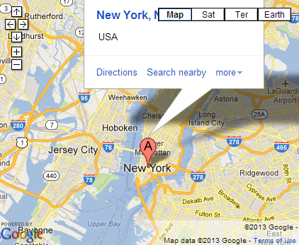 Google Maps embedded with info bubble